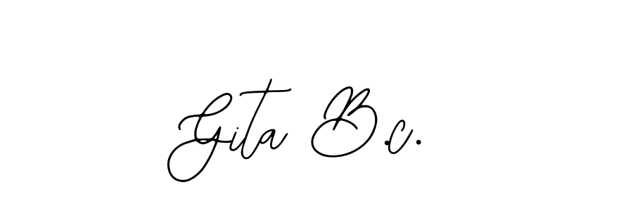Also You can easily find your signature by using the search form. We will create Gita B.c. name handwritten signature images for you free of cost using Bearetta-2O07w sign style. Gita B.c. signature style 12 images and pictures png