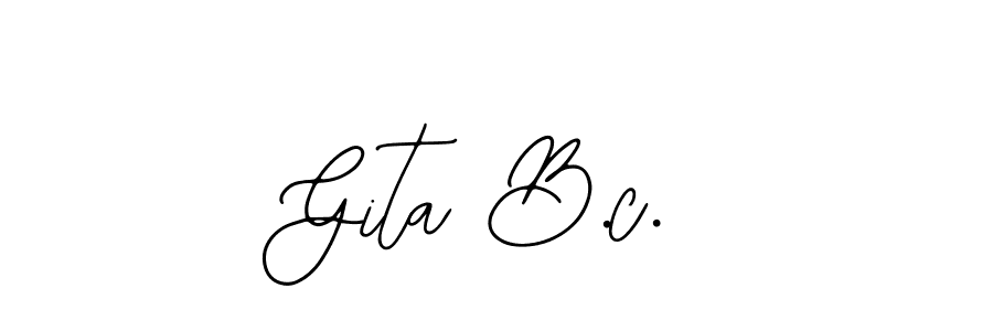 Design your own signature with our free online signature maker. With this signature software, you can create a handwritten (Bearetta-2O07w) signature for name Gita B.c.. Gita B.c. signature style 12 images and pictures png