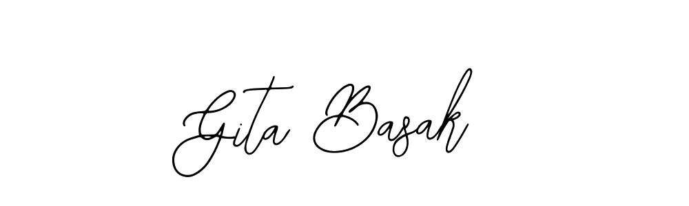 Bearetta-2O07w is a professional signature style that is perfect for those who want to add a touch of class to their signature. It is also a great choice for those who want to make their signature more unique. Get Gita Basak name to fancy signature for free. Gita Basak signature style 12 images and pictures png