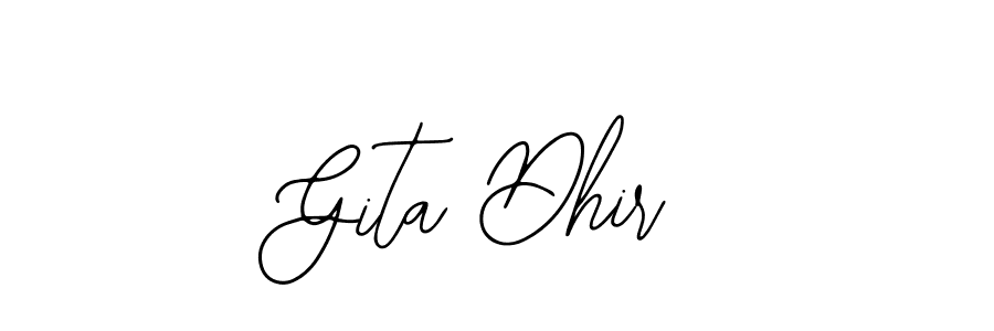 You can use this online signature creator to create a handwritten signature for the name Gita Dhir. This is the best online autograph maker. Gita Dhir signature style 12 images and pictures png