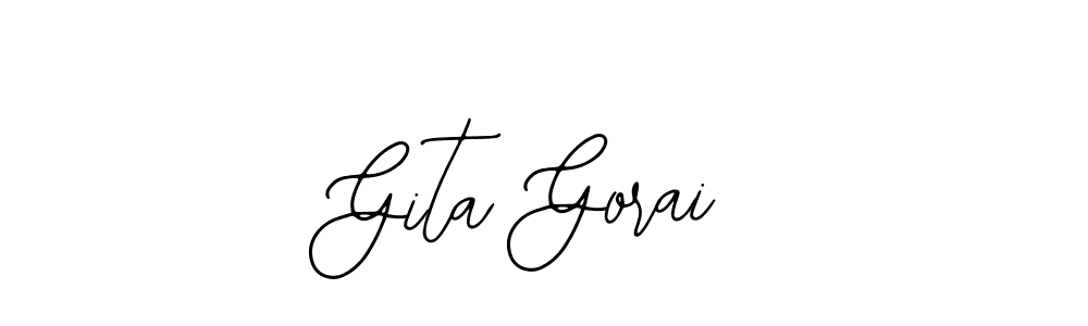 How to make Gita Gorai name signature. Use Bearetta-2O07w style for creating short signs online. This is the latest handwritten sign. Gita Gorai signature style 12 images and pictures png