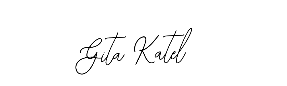 How to make Gita Katel name signature. Use Bearetta-2O07w style for creating short signs online. This is the latest handwritten sign. Gita Katel signature style 12 images and pictures png