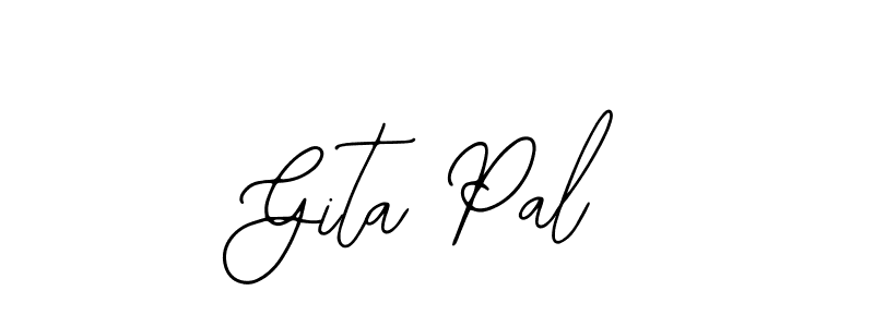 Bearetta-2O07w is a professional signature style that is perfect for those who want to add a touch of class to their signature. It is also a great choice for those who want to make their signature more unique. Get Gita Pal name to fancy signature for free. Gita Pal signature style 12 images and pictures png