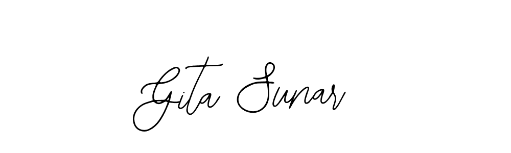 Similarly Bearetta-2O07w is the best handwritten signature design. Signature creator online .You can use it as an online autograph creator for name Gita Sunar. Gita Sunar signature style 12 images and pictures png