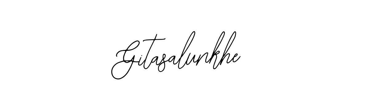 It looks lik you need a new signature style for name Gitasalunkhe. Design unique handwritten (Bearetta-2O07w) signature with our free signature maker in just a few clicks. Gitasalunkhe signature style 12 images and pictures png