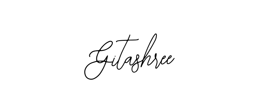 You should practise on your own different ways (Bearetta-2O07w) to write your name (Gitashree) in signature. don't let someone else do it for you. Gitashree signature style 12 images and pictures png