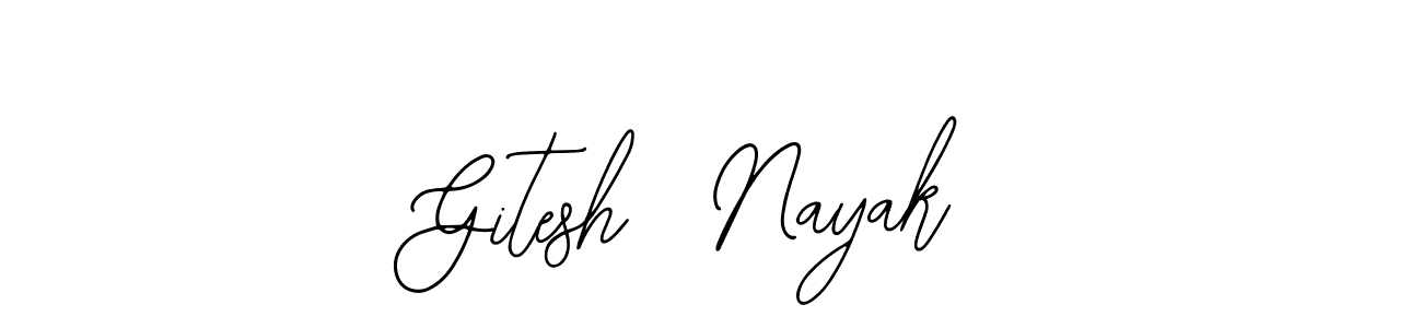 This is the best signature style for the Gitesh  Nayak name. Also you like these signature font (Bearetta-2O07w). Mix name signature. Gitesh  Nayak signature style 12 images and pictures png