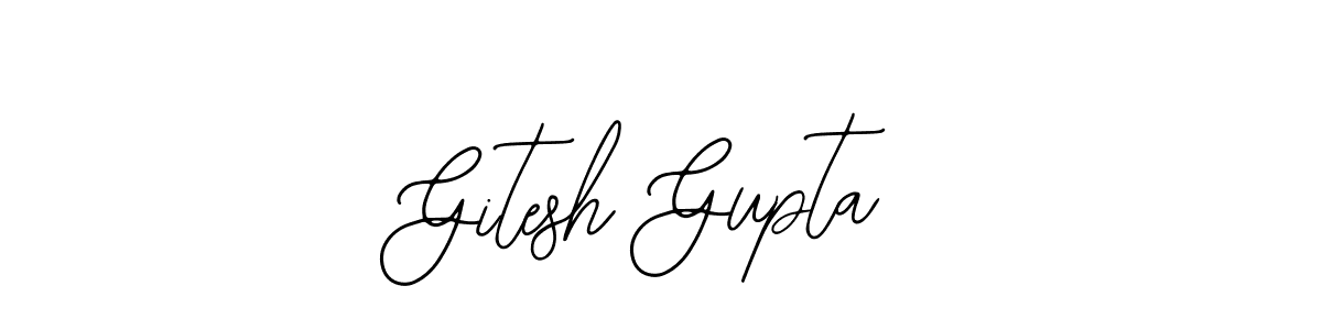 How to make Gitesh Gupta name signature. Use Bearetta-2O07w style for creating short signs online. This is the latest handwritten sign. Gitesh Gupta signature style 12 images and pictures png