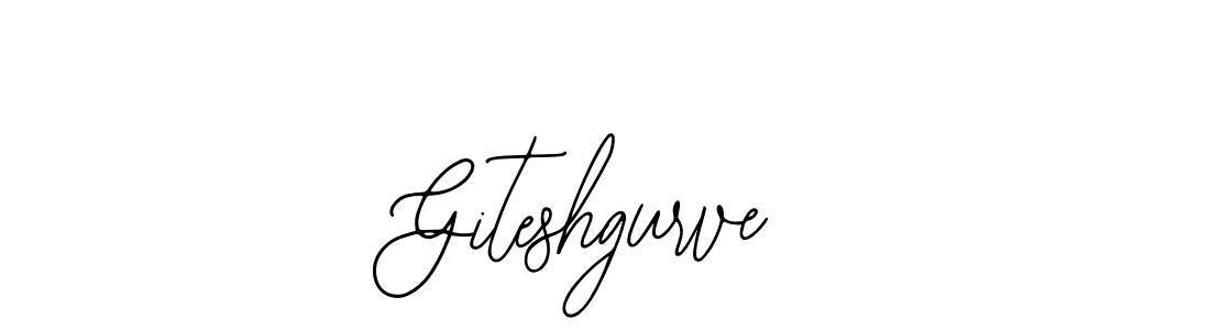 Use a signature maker to create a handwritten signature online. With this signature software, you can design (Bearetta-2O07w) your own signature for name Giteshgurve. Giteshgurve signature style 12 images and pictures png