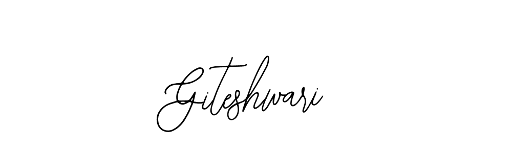 Use a signature maker to create a handwritten signature online. With this signature software, you can design (Bearetta-2O07w) your own signature for name Giteshwari. Giteshwari signature style 12 images and pictures png