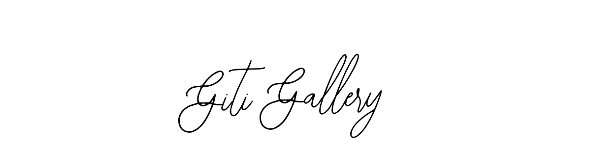 How to make Giti Gallery name signature. Use Bearetta-2O07w style for creating short signs online. This is the latest handwritten sign. Giti Gallery signature style 12 images and pictures png