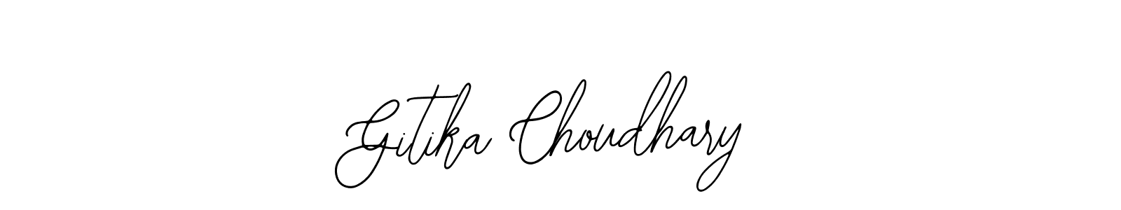 The best way (Bearetta-2O07w) to make a short signature is to pick only two or three words in your name. The name Gitika Choudhary include a total of six letters. For converting this name. Gitika Choudhary signature style 12 images and pictures png