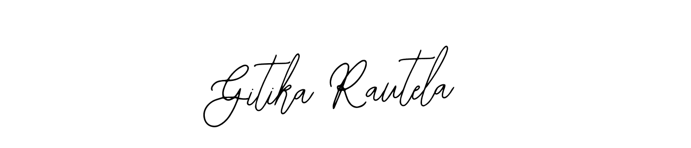You should practise on your own different ways (Bearetta-2O07w) to write your name (Gitika Rautela) in signature. don't let someone else do it for you. Gitika Rautela signature style 12 images and pictures png