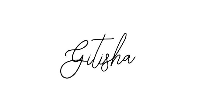 How to make Gitisha signature? Bearetta-2O07w is a professional autograph style. Create handwritten signature for Gitisha name. Gitisha signature style 12 images and pictures png