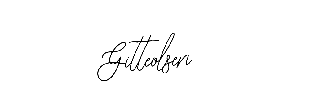 if you are searching for the best signature style for your name Gitteolsen. so please give up your signature search. here we have designed multiple signature styles  using Bearetta-2O07w. Gitteolsen signature style 12 images and pictures png