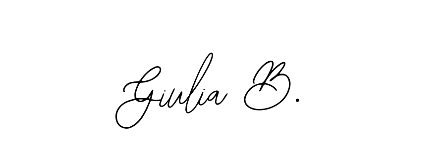 How to make Giulia B. name signature. Use Bearetta-2O07w style for creating short signs online. This is the latest handwritten sign. Giulia B. signature style 12 images and pictures png