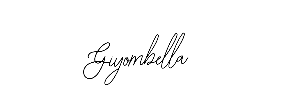 The best way (Bearetta-2O07w) to make a short signature is to pick only two or three words in your name. The name Giyombella include a total of six letters. For converting this name. Giyombella signature style 12 images and pictures png