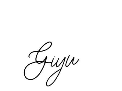 You should practise on your own different ways (Bearetta-2O07w) to write your name (Giyu) in signature. don't let someone else do it for you. Giyu signature style 12 images and pictures png