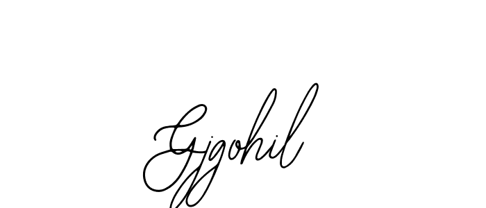 if you are searching for the best signature style for your name Gjgohil. so please give up your signature search. here we have designed multiple signature styles  using Bearetta-2O07w. Gjgohil signature style 12 images and pictures png