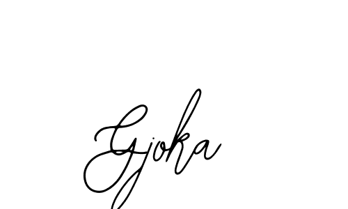 The best way (Bearetta-2O07w) to make a short signature is to pick only two or three words in your name. The name Gjoka include a total of six letters. For converting this name. Gjoka signature style 12 images and pictures png