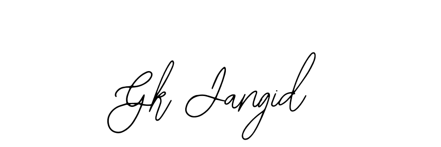 The best way (Bearetta-2O07w) to make a short signature is to pick only two or three words in your name. The name Gk Jangid include a total of six letters. For converting this name. Gk Jangid signature style 12 images and pictures png