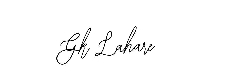 You should practise on your own different ways (Bearetta-2O07w) to write your name (Gk Lahare) in signature. don't let someone else do it for you. Gk Lahare signature style 12 images and pictures png