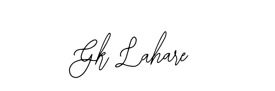 Design your own signature with our free online signature maker. With this signature software, you can create a handwritten (Bearetta-2O07w) signature for name Gk Lahare. Gk Lahare signature style 12 images and pictures png