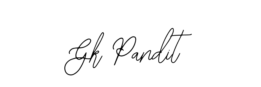 Gk Pandit stylish signature style. Best Handwritten Sign (Bearetta-2O07w) for my name. Handwritten Signature Collection Ideas for my name Gk Pandit. Gk Pandit signature style 12 images and pictures png