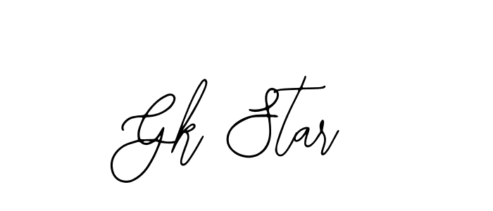 Design your own signature with our free online signature maker. With this signature software, you can create a handwritten (Bearetta-2O07w) signature for name Gk Star. Gk Star signature style 12 images and pictures png