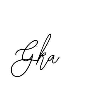 Gka stylish signature style. Best Handwritten Sign (Bearetta-2O07w) for my name. Handwritten Signature Collection Ideas for my name Gka. Gka signature style 12 images and pictures png