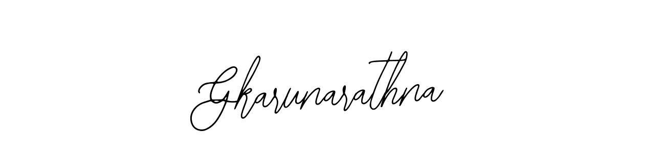 You should practise on your own different ways (Bearetta-2O07w) to write your name (Gkarunarathna) in signature. don't let someone else do it for you. Gkarunarathna signature style 12 images and pictures png