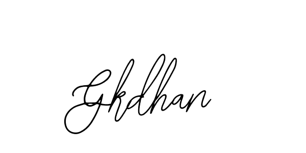 How to Draw Gkdhan signature style? Bearetta-2O07w is a latest design signature styles for name Gkdhan. Gkdhan signature style 12 images and pictures png