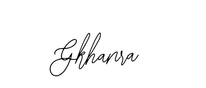 How to make Gkhanra name signature. Use Bearetta-2O07w style for creating short signs online. This is the latest handwritten sign. Gkhanra signature style 12 images and pictures png
