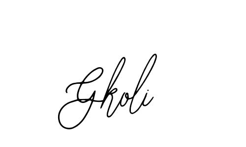 if you are searching for the best signature style for your name Gkoli. so please give up your signature search. here we have designed multiple signature styles  using Bearetta-2O07w. Gkoli signature style 12 images and pictures png