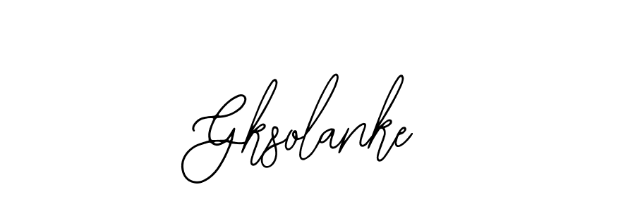 Create a beautiful signature design for name Gksolanke. With this signature (Bearetta-2O07w) fonts, you can make a handwritten signature for free. Gksolanke signature style 12 images and pictures png