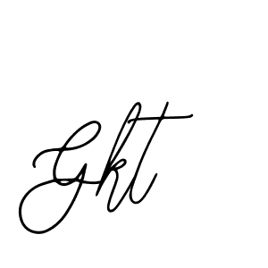 How to make Gkt name signature. Use Bearetta-2O07w style for creating short signs online. This is the latest handwritten sign. Gkt signature style 12 images and pictures png