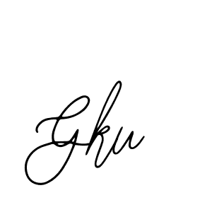 Design your own signature with our free online signature maker. With this signature software, you can create a handwritten (Bearetta-2O07w) signature for name Gku. Gku signature style 12 images and pictures png