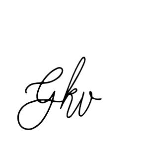 How to make Gkv name signature. Use Bearetta-2O07w style for creating short signs online. This is the latest handwritten sign. Gkv signature style 12 images and pictures png