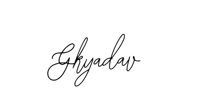 How to Draw Gkyadav signature style? Bearetta-2O07w is a latest design signature styles for name Gkyadav. Gkyadav signature style 12 images and pictures png