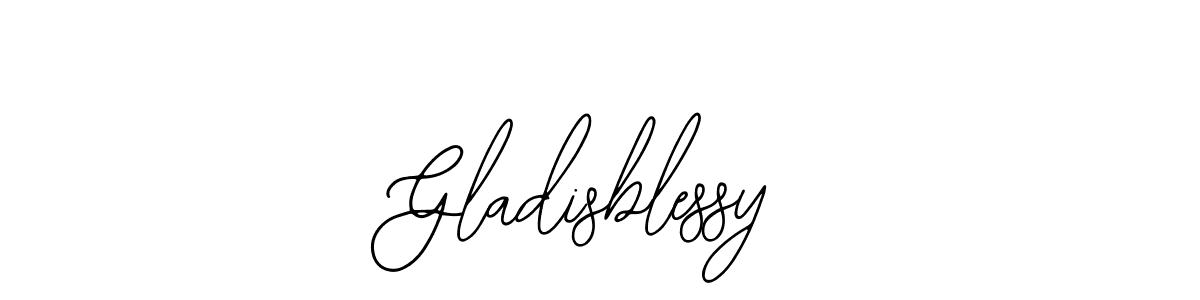 Use a signature maker to create a handwritten signature online. With this signature software, you can design (Bearetta-2O07w) your own signature for name Gladisblessy. Gladisblessy signature style 12 images and pictures png
