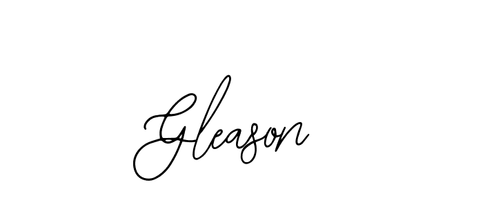 How to make Gleason name signature. Use Bearetta-2O07w style for creating short signs online. This is the latest handwritten sign. Gleason signature style 12 images and pictures png