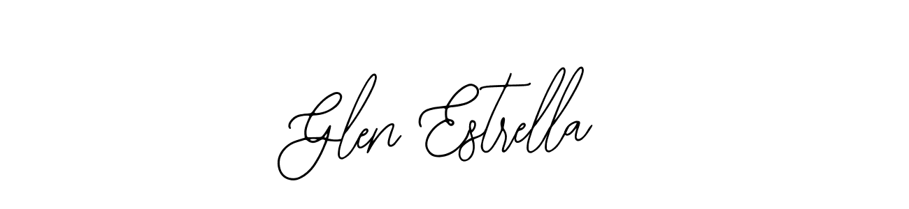 How to make Glen Estrella name signature. Use Bearetta-2O07w style for creating short signs online. This is the latest handwritten sign. Glen Estrella signature style 12 images and pictures png
