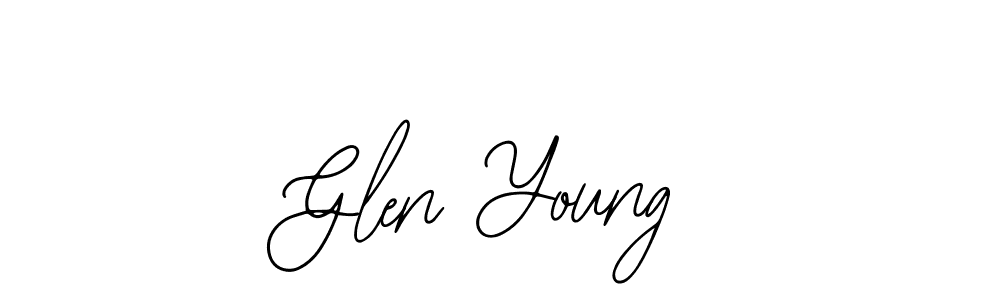 How to make Glen Young name signature. Use Bearetta-2O07w style for creating short signs online. This is the latest handwritten sign. Glen Young signature style 12 images and pictures png