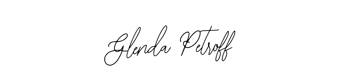 The best way (Bearetta-2O07w) to make a short signature is to pick only two or three words in your name. The name Glenda Petroff include a total of six letters. For converting this name. Glenda Petroff signature style 12 images and pictures png