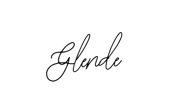 You should practise on your own different ways (Bearetta-2O07w) to write your name (Glende) in signature. don't let someone else do it for you. Glende signature style 12 images and pictures png