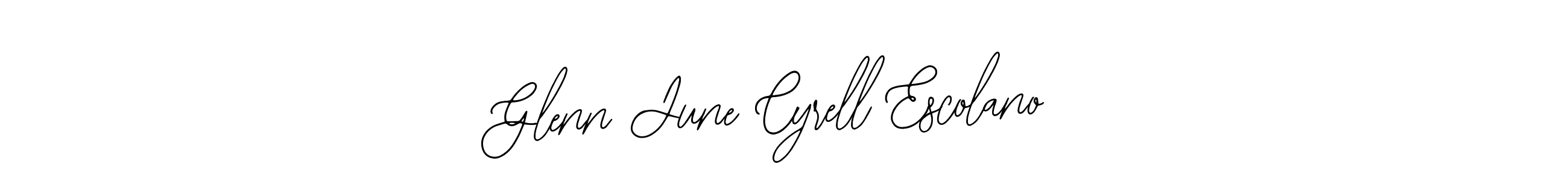 Make a short Glenn June Cyrell Escolano signature style. Manage your documents anywhere anytime using Bearetta-2O07w. Create and add eSignatures, submit forms, share and send files easily. Glenn June Cyrell Escolano signature style 12 images and pictures png