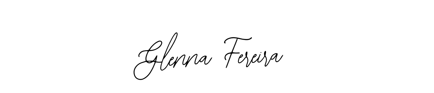 How to make Glenna Fereira name signature. Use Bearetta-2O07w style for creating short signs online. This is the latest handwritten sign. Glenna Fereira signature style 12 images and pictures png