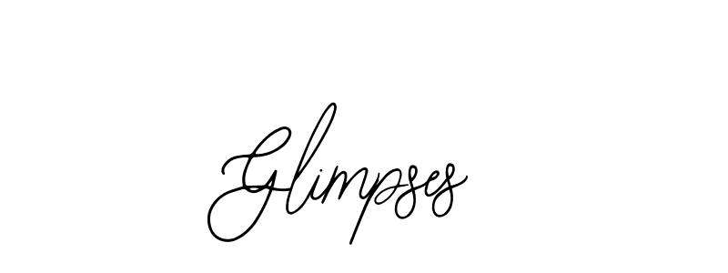 How to make Glimpses name signature. Use Bearetta-2O07w style for creating short signs online. This is the latest handwritten sign. Glimpses signature style 12 images and pictures png