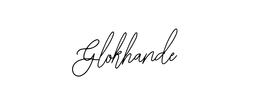 How to make Glokhande name signature. Use Bearetta-2O07w style for creating short signs online. This is the latest handwritten sign. Glokhande signature style 12 images and pictures png