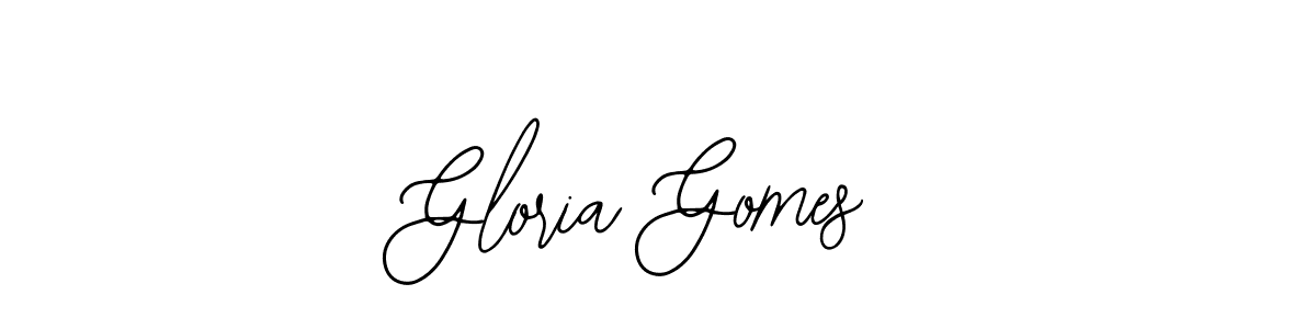 How to make Gloria Gomes name signature. Use Bearetta-2O07w style for creating short signs online. This is the latest handwritten sign. Gloria Gomes signature style 12 images and pictures png